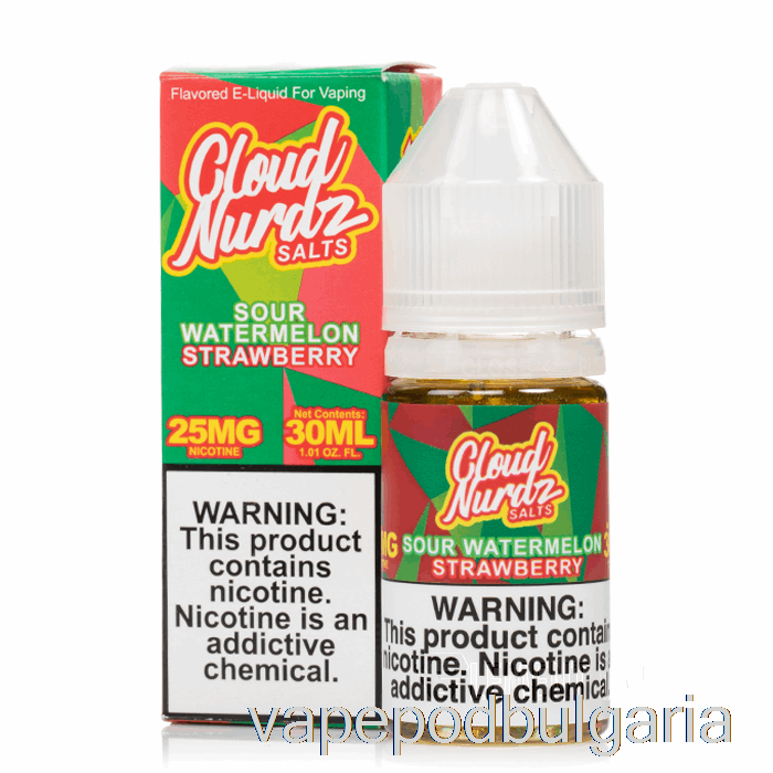 Vape Течности кисела диня ягода - облак Nurdz соли - 30ml 50mg